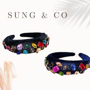 Jeweled Black Stones in Headbands - Etsy display picture 3