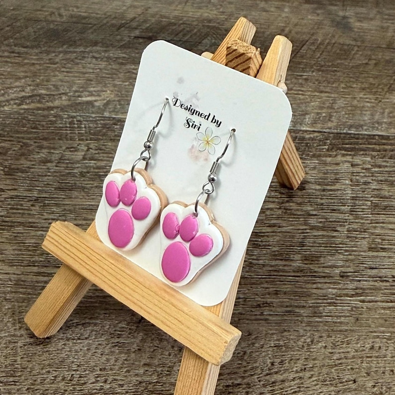 Easter Egg Basket Earrings 3D Polymer Clay Macaroon Basket Dangle Earrings,Bunny carrying Carrot Sugar Cookie Light Weight Handmade Jewelry image 13