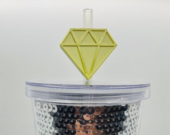 Custom Handmade Rhinestone Diamond Straw Topper Bedazzled Starbucks Tumbler Bling Handmade Disney Inspired