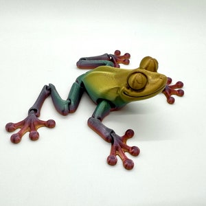3D Printed Articulating Flexible Frog Sensory Toy Gadget Fidget Desk Toy Toad Articulated Frog Gift