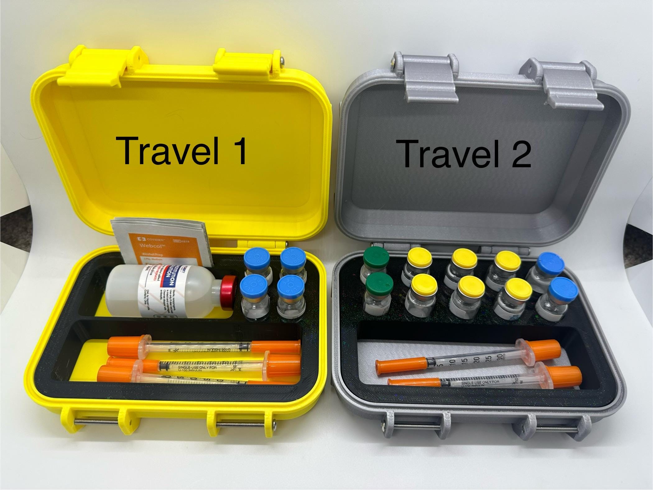 Peptide Vial Storage Container Carrying Case Organizer Box Multiple Colors  & Sizes Custom 3D Printed Tirzepatide Semaglutide