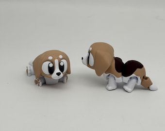 Flexible Dog Beagle 3D Printed Articulating Sensory Toy Gadget Fidget Desk Toy Easter Gift Articulated Woof Puppy