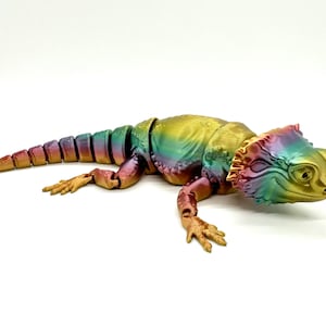3D Printed Articulating Flexible Bearded Dragon Sensory Toy Gadget Fidget Desk Toy Lizard Articulated Gecko Iguana