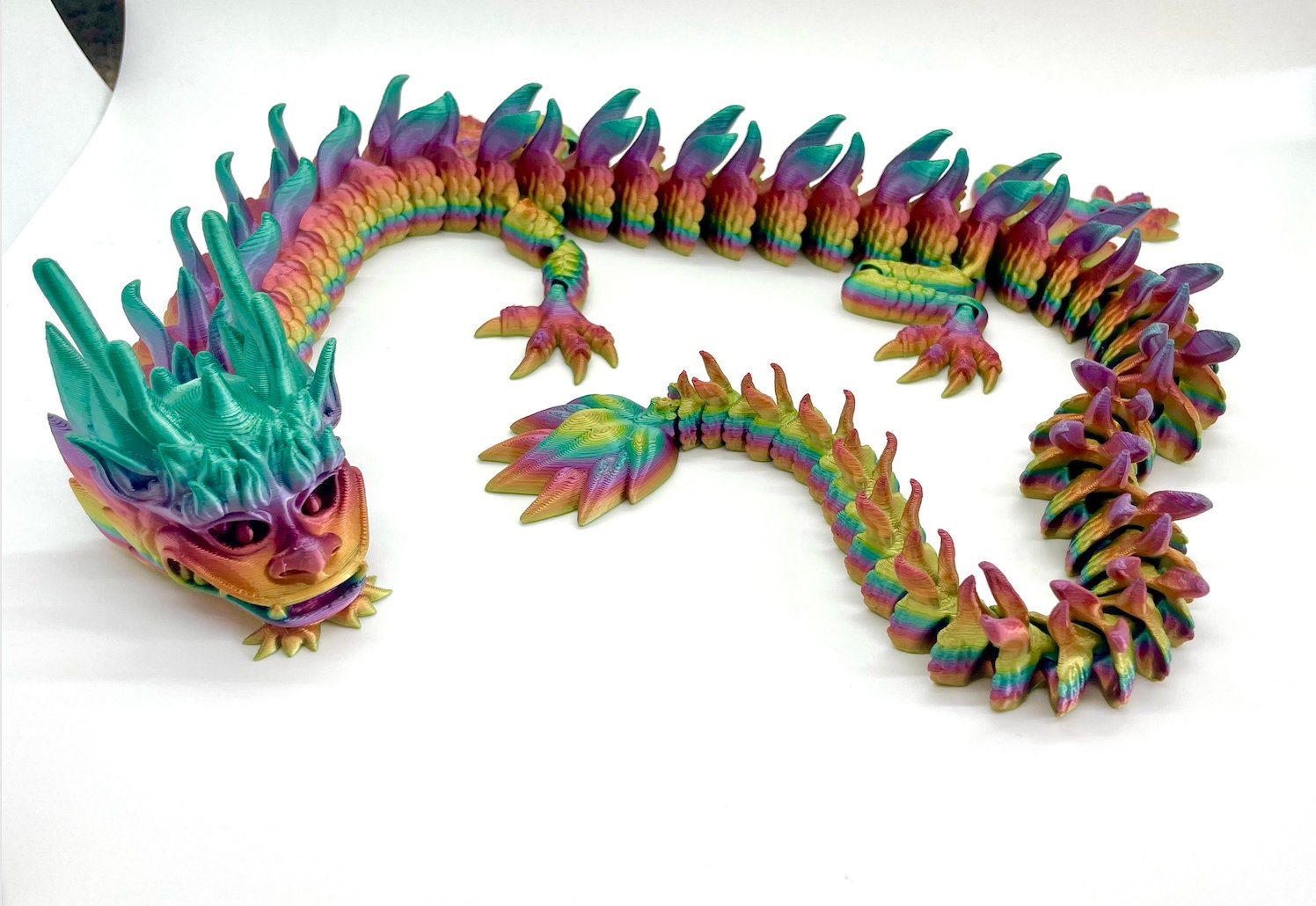 3D Printed Articulating Dragon 27 Inch Flexi Factory Exclusive Sea