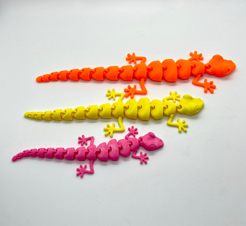 3D Printed Articulating Flexible Gecko Lizard Sensory Toy - Etsy UK