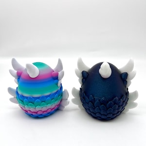Figuras de unicornio, dragón y huevo de flor impresas en 3D, coleccionables, lindo juguete de Pascua articulado, regalo
