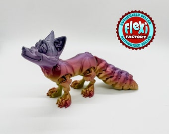 3D Printed Articulating Flexible Fox Sensory Toy Gadget Flexi Factory Authorized Seller Articulated Dog