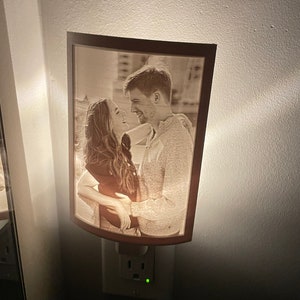Personalized 3D Printed Lithophane Picture Night Light Custom Nightlight LED Portrait Mothers Day Gift Customized Nursery Bedroom Lithopane