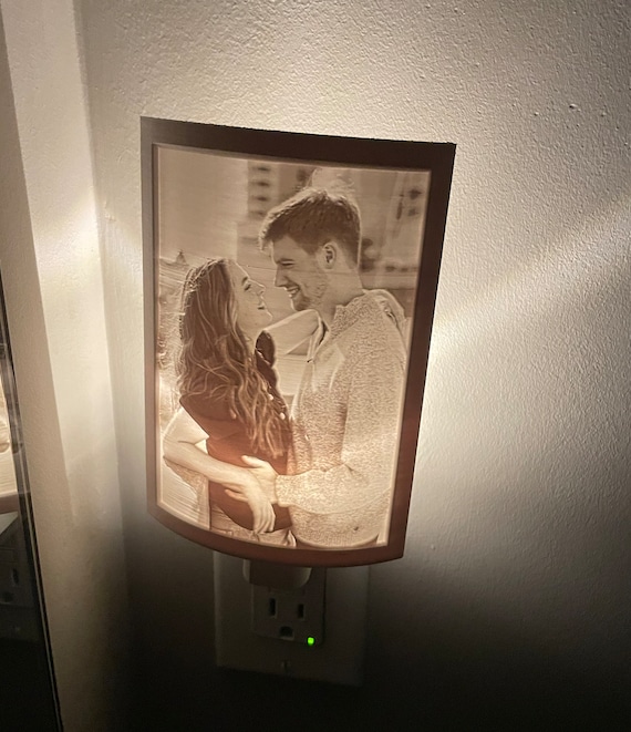 Personalized 3D Printed Lithophane Picture Night Light Custom Nightlight LED Portrait Mothers Day Gift Customized Nursery Bedroom Lithopane