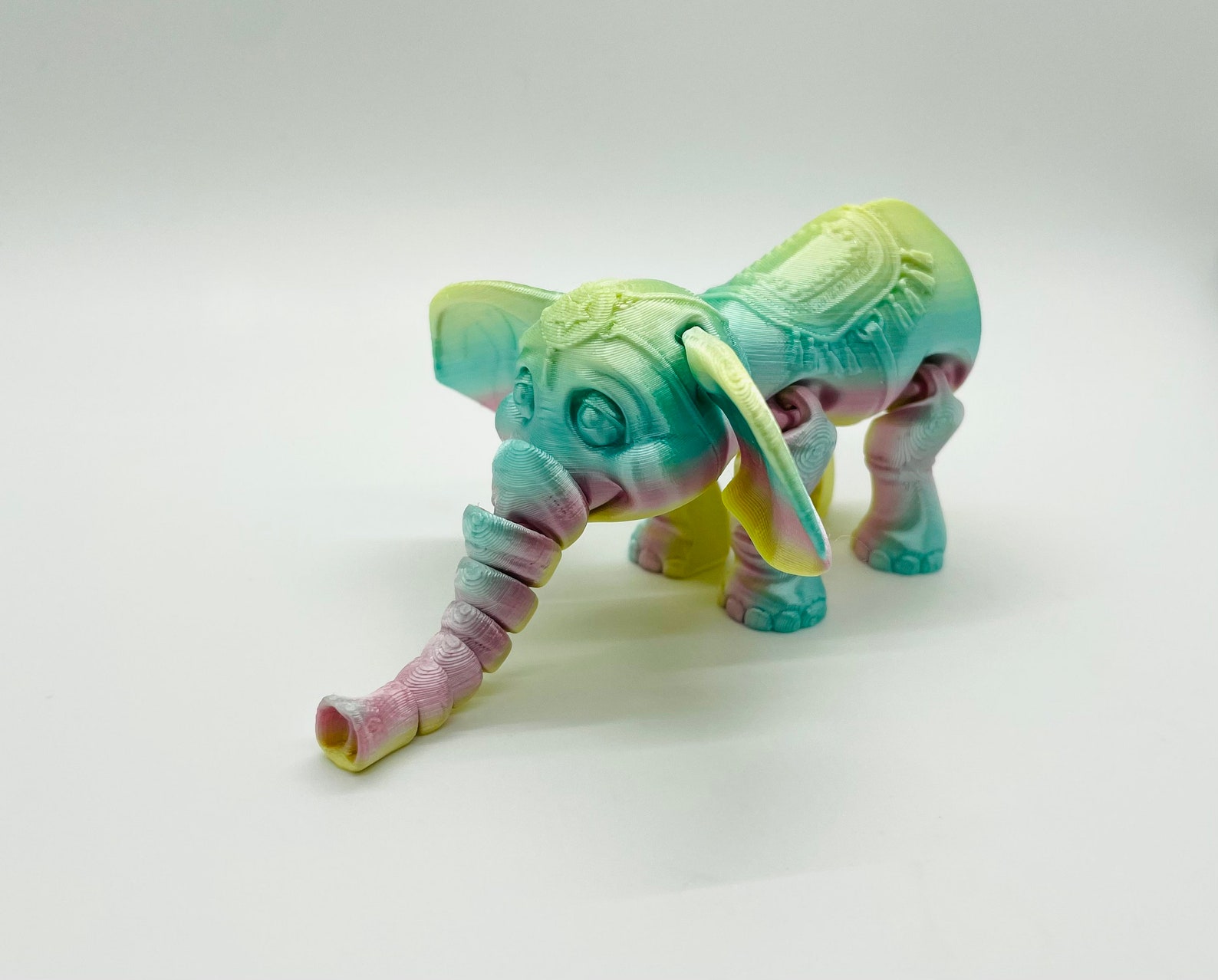 3D Printed Articulating Elephant & Ball Flexible Sensory Toy Etsy