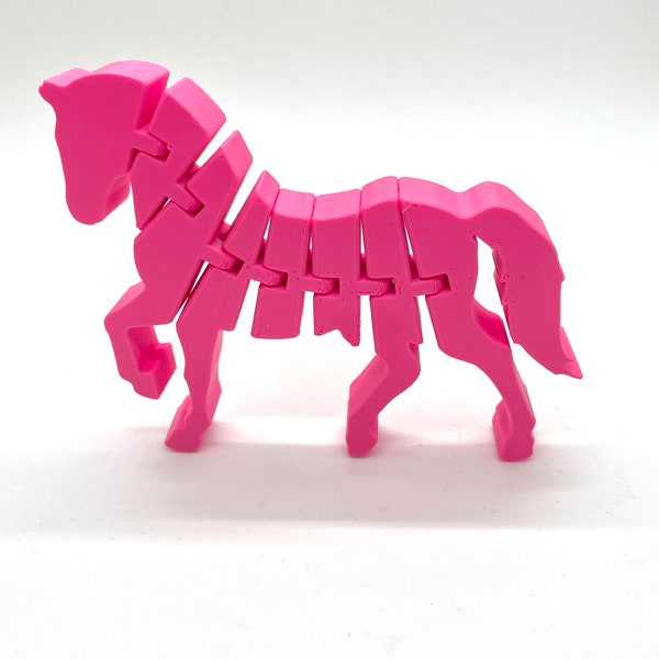 3D Printed Articulating Horse Unicorn Pony Sensory Fidget Toy Gadget Gift