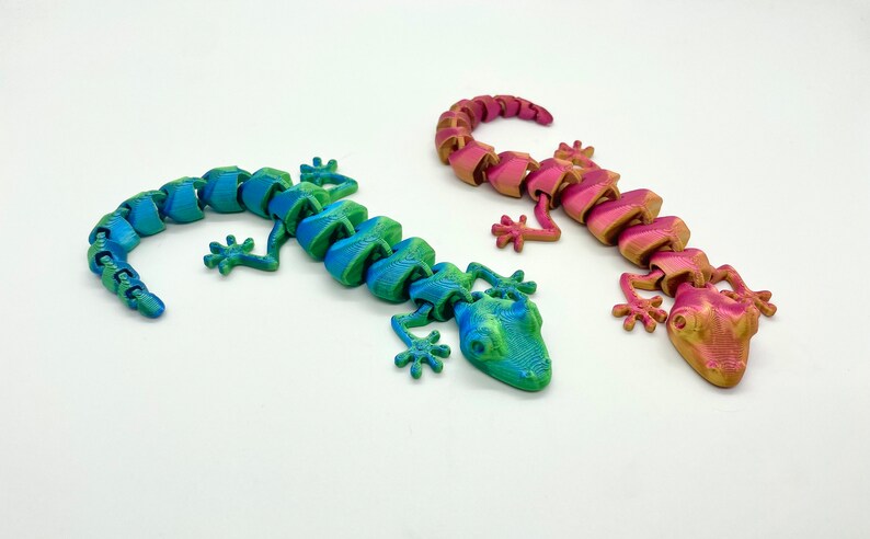 3D Printed Articulating Flexible Gecko Lizard Sensory Toy - Etsy