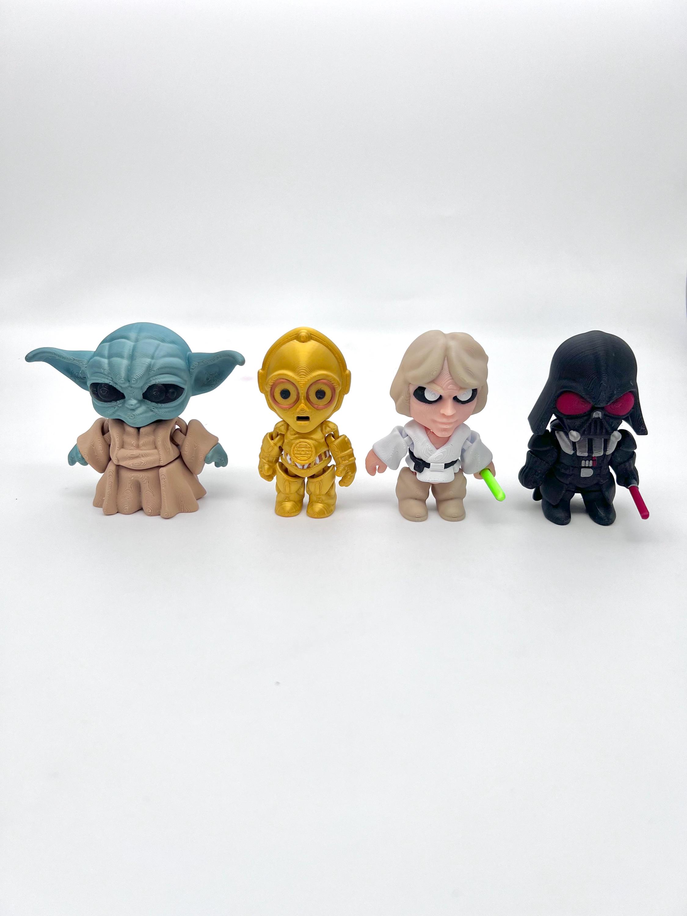 3D Printed Baby Star Wars Yoda Han Solo Chewbacca Darth Vader