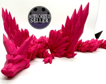 3D Printed Articulating Winged Crystal Dragon Cinderwing Exclusive Sea Serpent Rose Giant Flexible Fidget Toy Articulated TikTok
