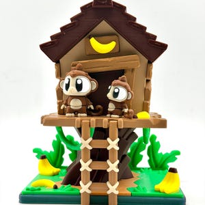 Monkey Treehouse 3D Printed Articulating Sensory Toy Gadget Fidget Desk Toy Easter Gift Articulated