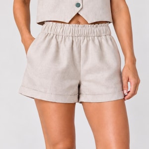 PDF-mönster för DIY-shorts | Enkelt nybörjarmönster för sommarbyxor med resår i midjan och videohandledning
