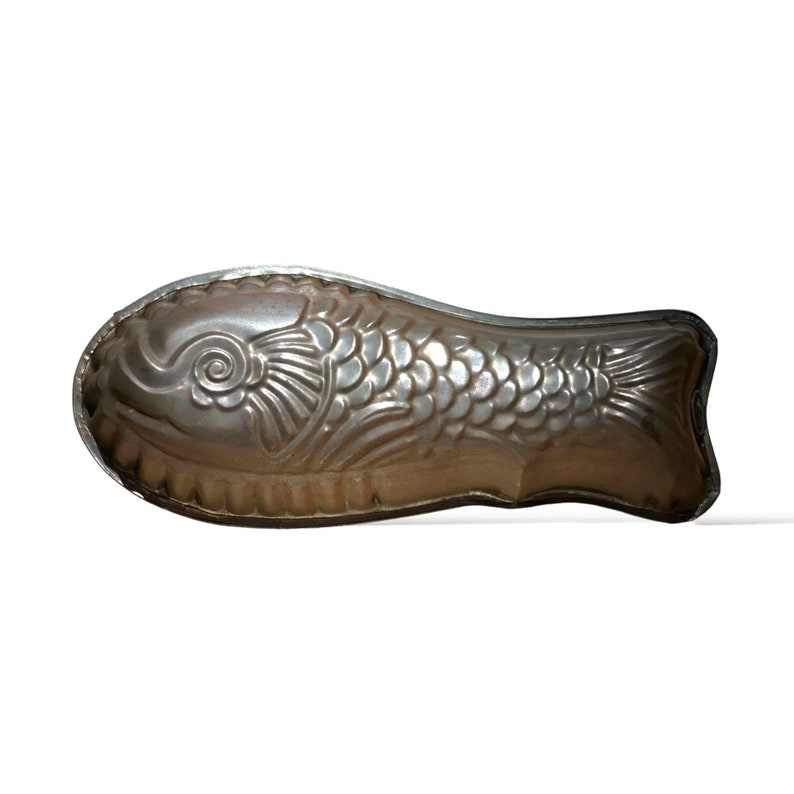 Vintage Tin Fish Mold Pan Jello Mold Cake Pan Etsy