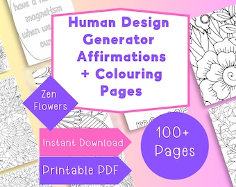 Human Design Colouring Book Colouring Pages Human Design Gift Human Design Generator Adult Color Pages Mindfulness Travel Activities