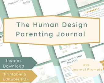 Human Design Workbook Human Design Gift Parenting Journal Printable Human Design Chart Human Design Family Human Design Resources