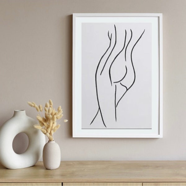 Line Art Canvas Etsy UK