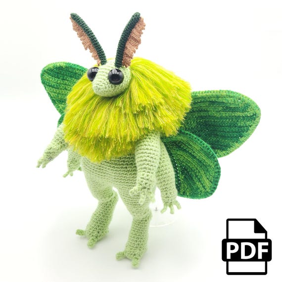Moth Doll Amigurumi Pattern (Art Doll Version)
