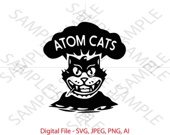 Atomic Cat Symbol, Atomic Cat, Fallout, Fallout Series, Fallout Atomic Cat, Fallout Symbol, Cricut, Custom Fallout Atomic Cat Symbol,