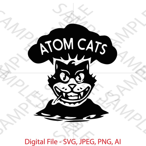 Atomic Cat Symbol, Atomic Cat, Fallout, Fallout Series, Fallout Atomic Cat, Fallout Symbol, Cricut, Custom Fallout Atomic Cat Symbol,