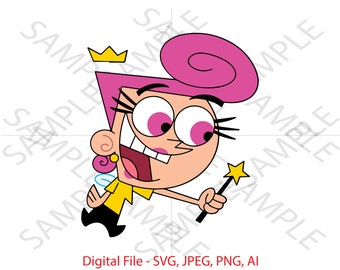 Wanda, Fairly Odd Parents, Fairly Odd Parents SVG, Wanda Fairly Odd Parents, Cartoon, Vinyl Cutting, Cricut, Custom Design