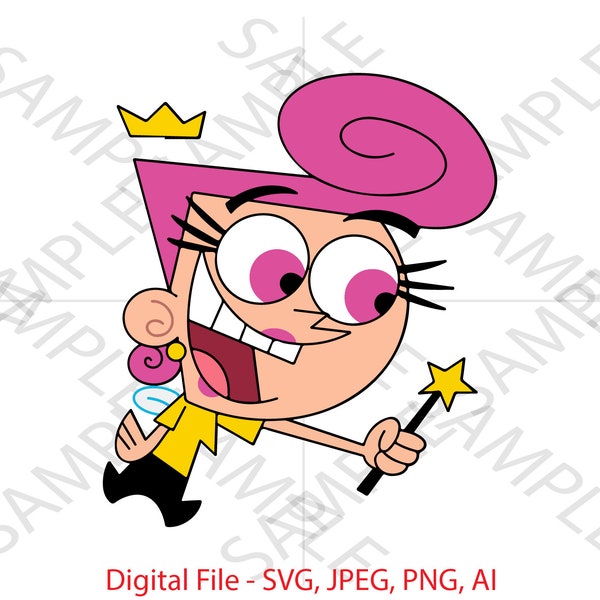 Wanda, Fairly Odd Parents, Fairly Odd Parents SVG, Wanda Fairly Odd Parents, Cartoon, Vinyl Cutting, Cricut, Custom Design