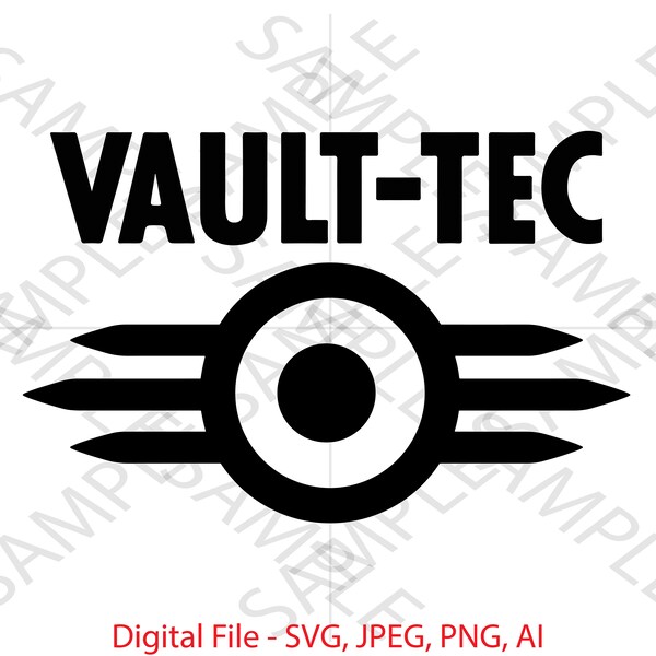 Vault Tec Symbol, Fallout, Fallout Series, Fallout Vault Tec Symbol, Custom Fallout Symbol, Cricut, Vinyl Cutting, Vault Tec,