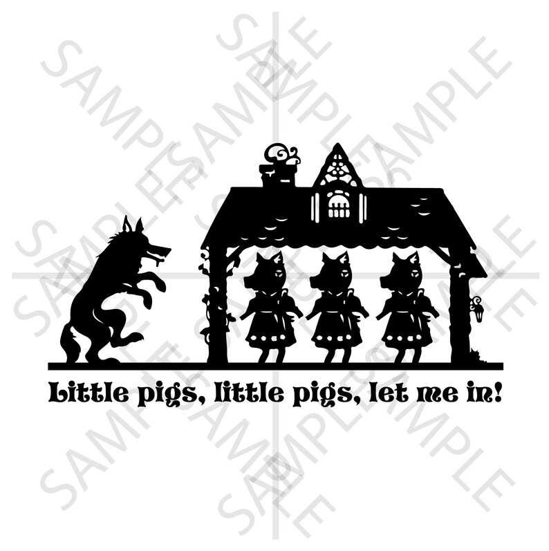 Three Little Pigs, Three Little Pigs Svg, Big Bad Wolf Svg, Big Bad
