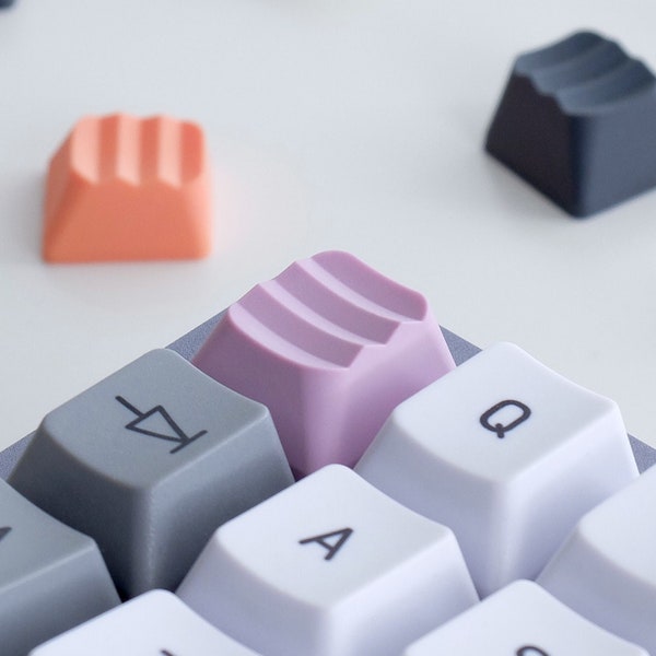 Pleat Keycaps, Purple Colour, OEM Profile (R1, R2, R3, R4), MX Mount and UV Resistant