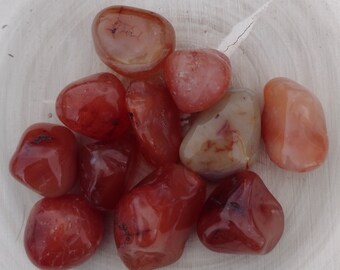 CARNELIAN tumbled pocket gemstone