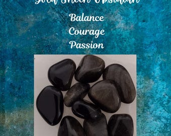 GOLD SHEEN OBSIDIAN  tumbled stone
