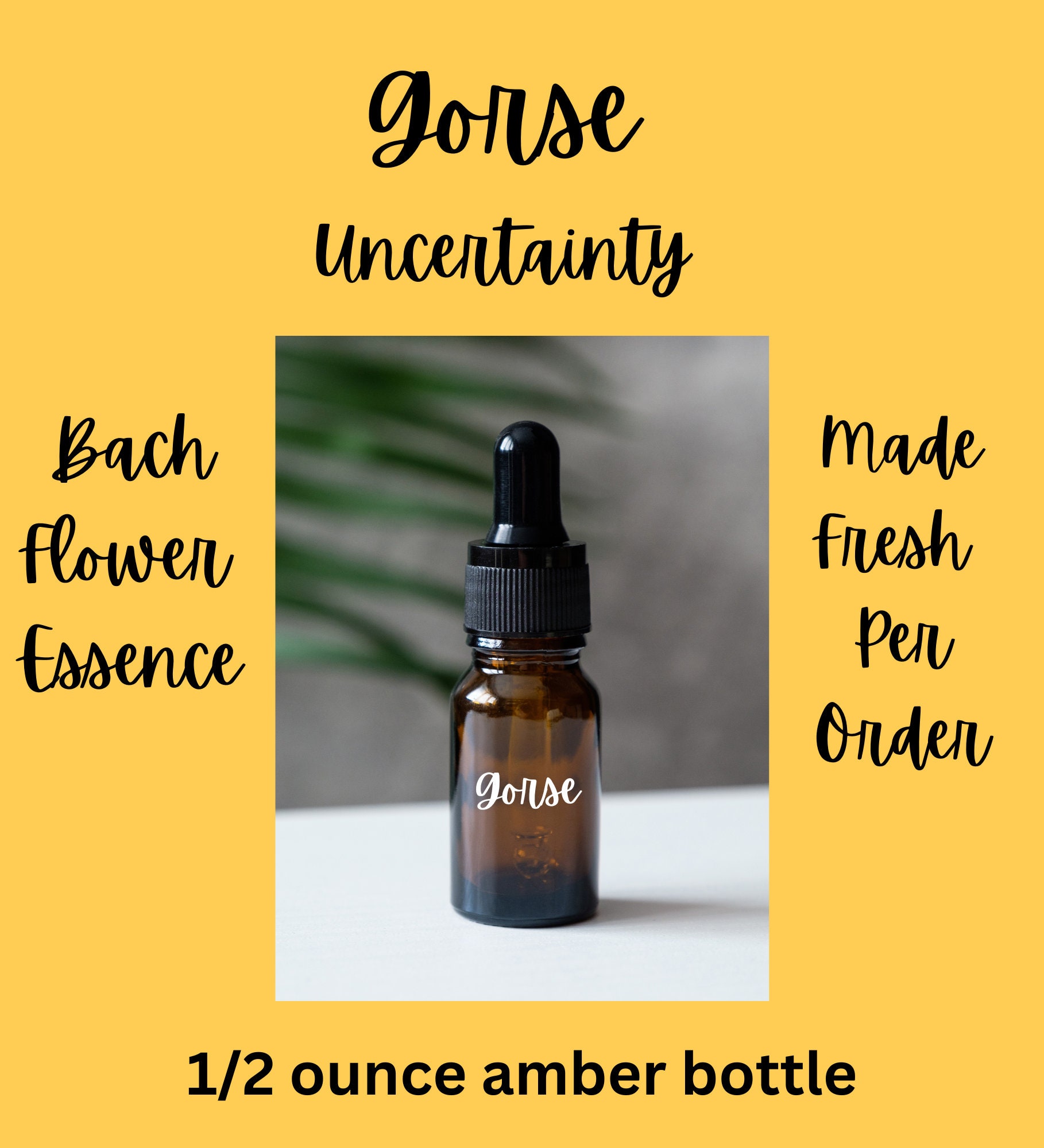 Bach Flower Essence GORSE Uncertainty/insecure Loss of Faith Find Hope