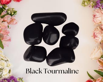 BLACK TOURMALINE tumbled stone