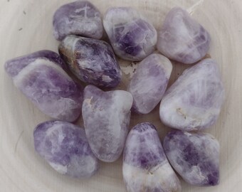 CHEVRON AMETHYST tumbled pocket stone ~ Self-esteem Strength/Energy Balance/Harmony New Beginnings Confidence