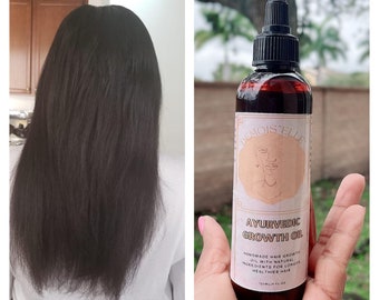 Ayurvedic Hair growth Oil/Herbal infused hair growth oil/ Stimulate Hair Growth/Reduce Hair fall/Hair loss and get thicker Hair/alopecia