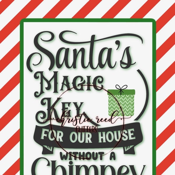 Santa's Magic Key - Christmas - Digital File - Download - PNG