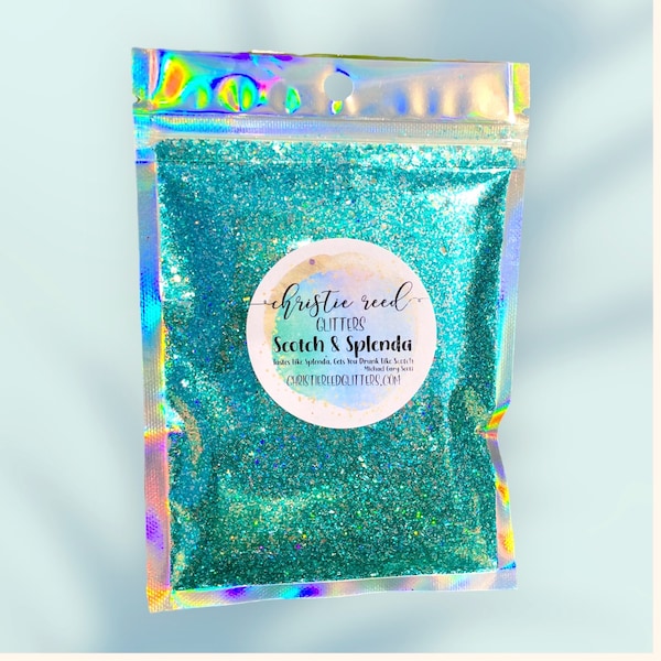 Scotch & Splenda Custom Teal Gold Glitter Mix for Tumbler Making Glitter Tumblers Resin Art Epoxy Tumbler Making - The Office Michael Scott