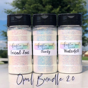 Opal Glitter Bundle 2.0 Gorgeous White Opal Glitter Tumbler Maker Artist Craft Supply Resin Art Epoxy Cup Custom Mix Cheat Glitters