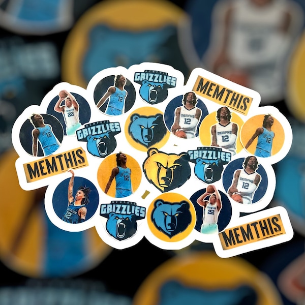 Memphis Grizzlies Inspired Temporary Tattoos - NBA Watch Party Favor - Party Decor - NBA Playoffs