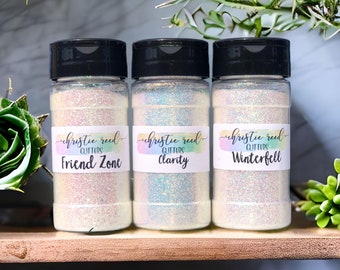 Opal Glitter Bundle 2.0 - Beautiful White Opal Glitter Tumbler Maker Artist Craft Supply Resin Art Epoxy Cup Custom Mix Cheat Glitter