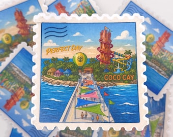 Perfect Day at CocoCay Stamp Sticker | Bahamas Cruise Sticker | Royal Caribbean Cruise | Travel Scrapbook Sticker