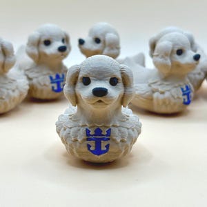 Beige Royal Caribbean Inspired Dog | Pack of 3 | 1.5 inch | 3D printed | Duck Hiding