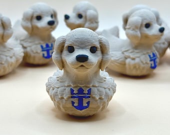 Beige Royal Caribbean Inspired Dog | Pack of 3 | 1.5 inch | 3D printed | Duck Hiding