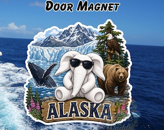 Alaska Cruise Door Magnet | Cruise Decor | Cruise Cabin Door Sign | Vacation Magnet | Cruise Gift Idea