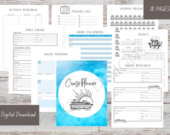 Cruise Planner, INSTANT DOWNLOAD, Vacation Planner, Travel planner, Printable Cruise Planner