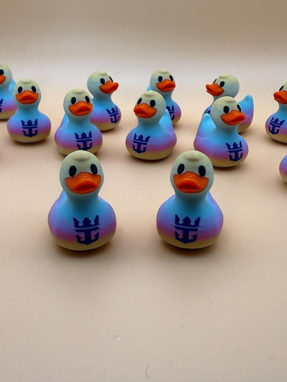 Pack of 10 | 1.25 inch | 3D Printed Cruise Duck | Royal Caribbean Inspired Cruising Duck