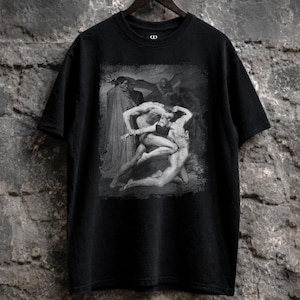 Dante och Virgil-tröja - Dantes Inferno, Divine Comedy Art Graphic Tee